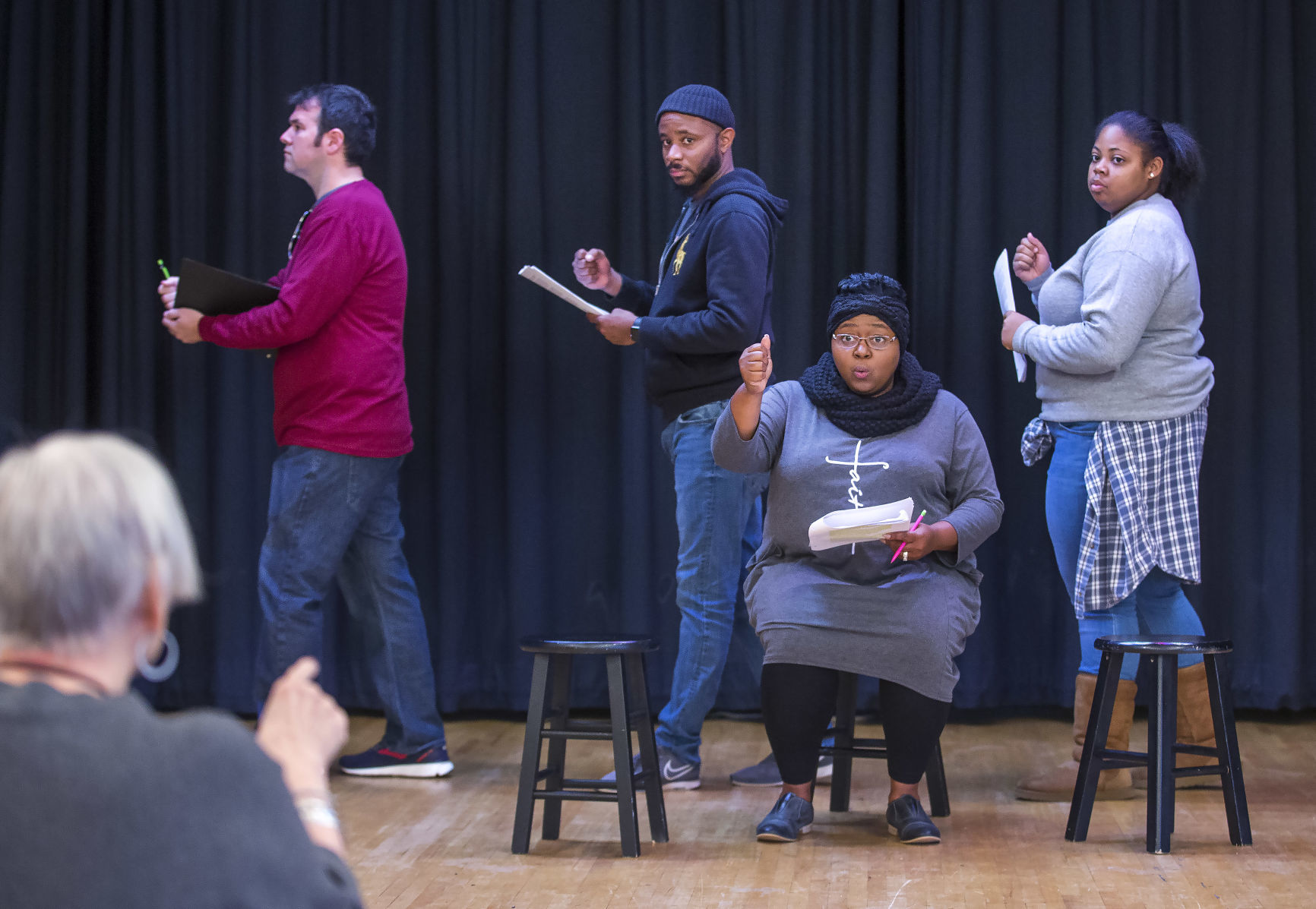 Touring Theatre of NC rehearsal
